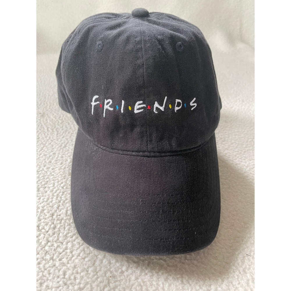 Friends Unisex OSFM Baseball‎ Hat Black Embroidered Logo Dad Cap Sitcom Merch